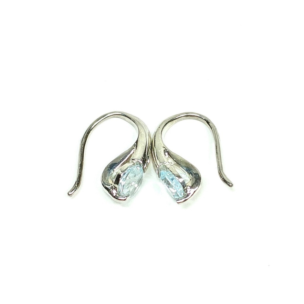 Aquamarine Platinum Earrings